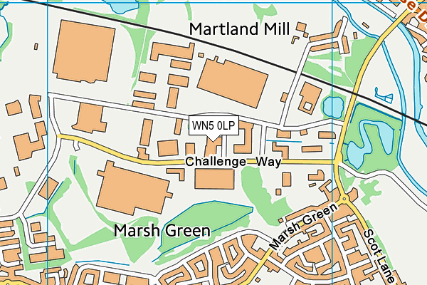 WN5 0LP map - OS VectorMap District (Ordnance Survey)