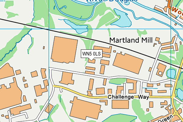 WN5 0LS map - OS VectorMap District (Ordnance Survey)