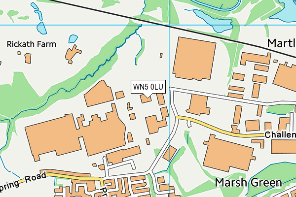 WN5 0LU map - OS VectorMap District (Ordnance Survey)