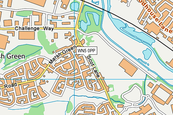 WN5 0PP map - OS VectorMap District (Ordnance Survey)