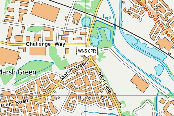 WN5 0PR map - OS VectorMap District (Ordnance Survey)
