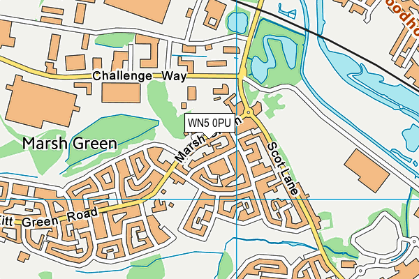 WN5 0PU map - OS VectorMap District (Ordnance Survey)