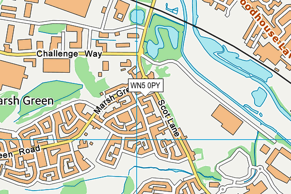 WN5 0PY map - OS VectorMap District (Ordnance Survey)