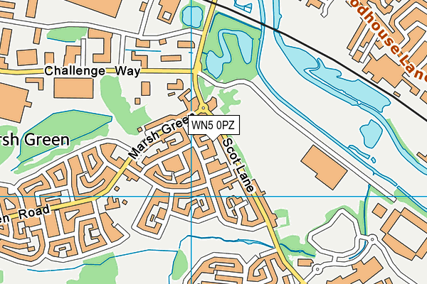WN5 0PZ map - OS VectorMap District (Ordnance Survey)