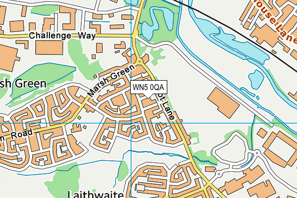 WN5 0QA map - OS VectorMap District (Ordnance Survey)