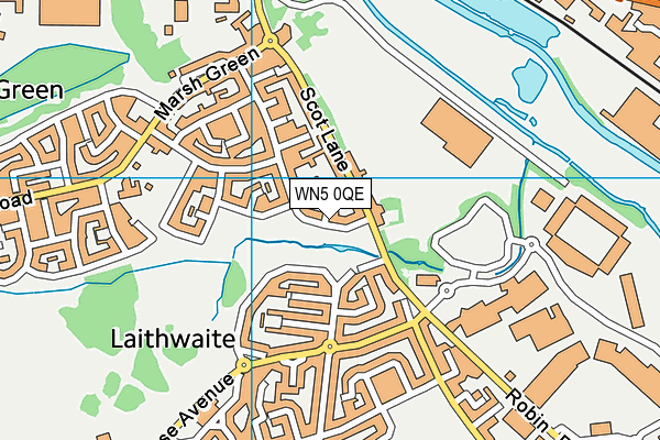 WN5 0QE map - OS VectorMap District (Ordnance Survey)