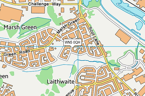 WN5 0QH map - OS VectorMap District (Ordnance Survey)