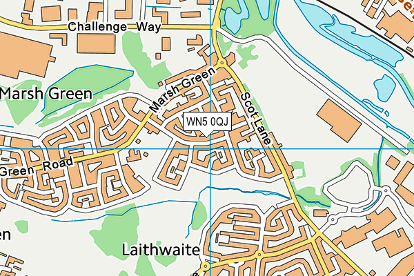 WN5 0QJ map - OS VectorMap District (Ordnance Survey)
