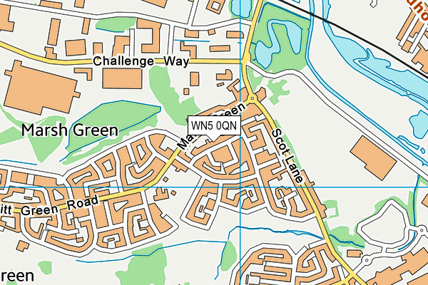 WN5 0QN map - OS VectorMap District (Ordnance Survey)