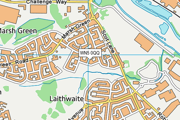 WN5 0QQ map - OS VectorMap District (Ordnance Survey)