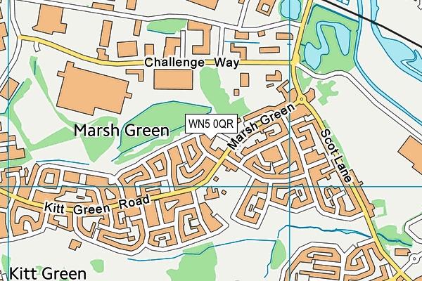 WN5 0QR map - OS VectorMap District (Ordnance Survey)