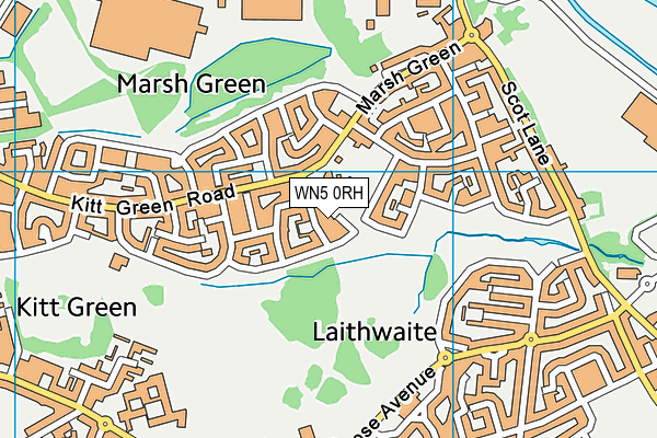 WN5 0RH map - OS VectorMap District (Ordnance Survey)