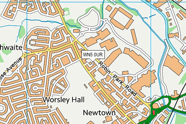 WN5 0UR map - OS VectorMap District (Ordnance Survey)
