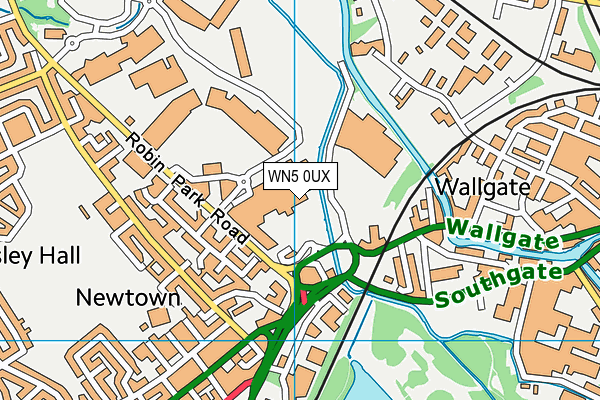 WN5 0UX map - OS VectorMap District (Ordnance Survey)