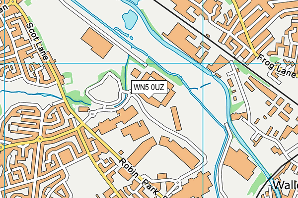 WN5 0UZ map - OS VectorMap District (Ordnance Survey)