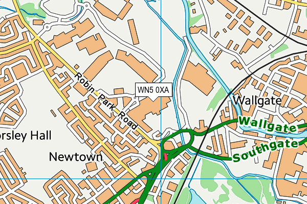 WN5 0XA map - OS VectorMap District (Ordnance Survey)