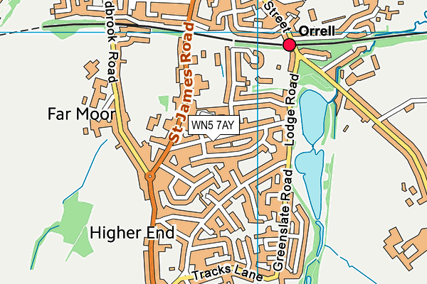 WN5 7AY map - OS VectorMap District (Ordnance Survey)