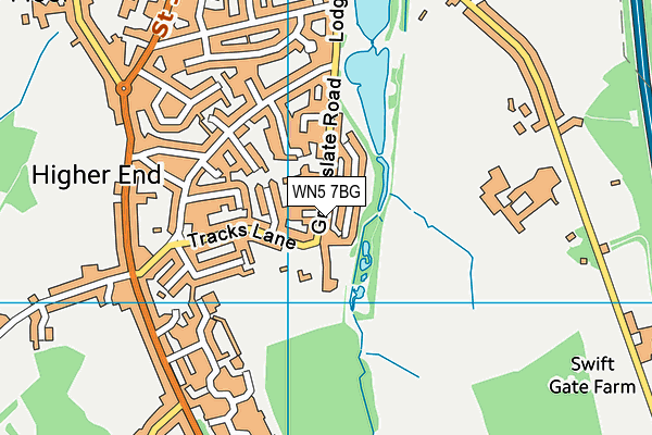 WN5 7BG map - OS VectorMap District (Ordnance Survey)
