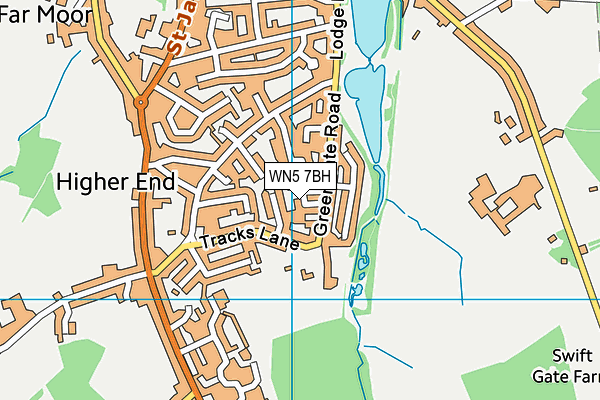 WN5 7BH map - OS VectorMap District (Ordnance Survey)