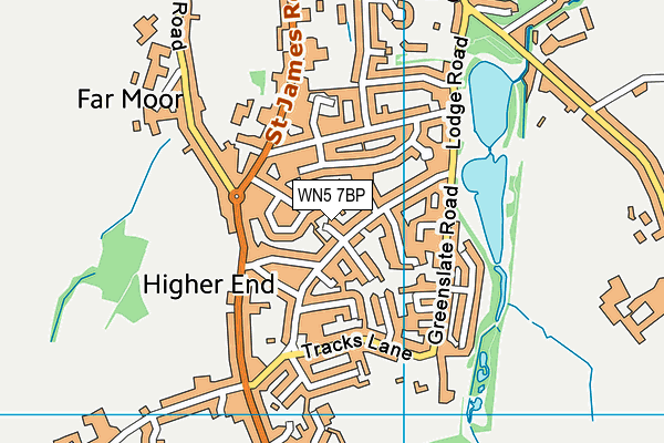 WN5 7BP map - OS VectorMap District (Ordnance Survey)