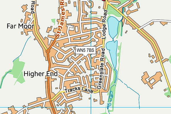 WN5 7BS map - OS VectorMap District (Ordnance Survey)
