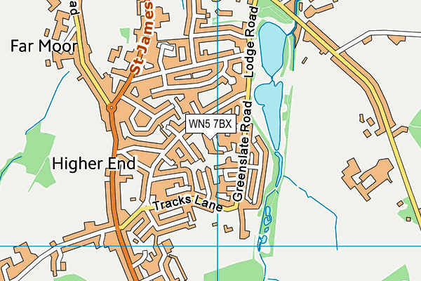 WN5 7BX map - OS VectorMap District (Ordnance Survey)