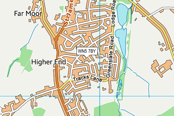 WN5 7BY map - OS VectorMap District (Ordnance Survey)