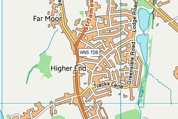 WN5 7DB map - OS VectorMap District (Ordnance Survey)