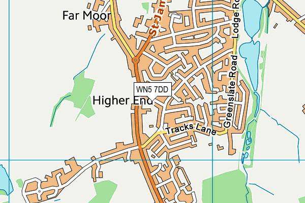 WN5 7DD map - OS VectorMap District (Ordnance Survey)