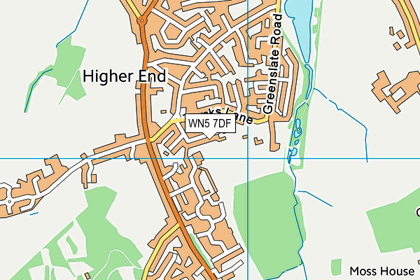 WN5 7DF map - OS VectorMap District (Ordnance Survey)