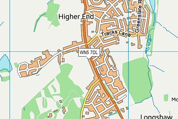WN5 7DL map - OS VectorMap District (Ordnance Survey)