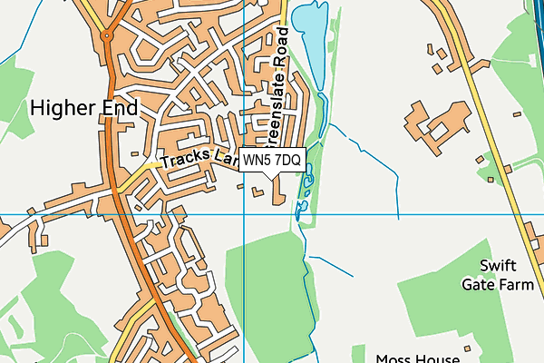 WN5 7DQ map - OS VectorMap District (Ordnance Survey)
