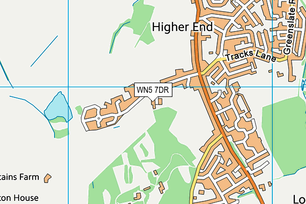 WN5 7DR map - OS VectorMap District (Ordnance Survey)