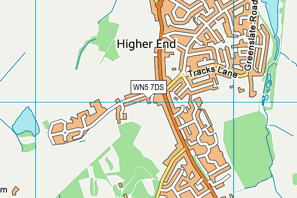 WN5 7DS map - OS VectorMap District (Ordnance Survey)