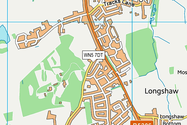 WN5 7DT map - OS VectorMap District (Ordnance Survey)