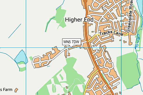 WN5 7DW map - OS VectorMap District (Ordnance Survey)