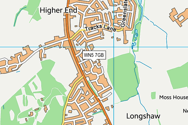 WN5 7GB map - OS VectorMap District (Ordnance Survey)