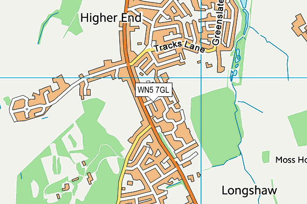 WN5 7GL map - OS VectorMap District (Ordnance Survey)