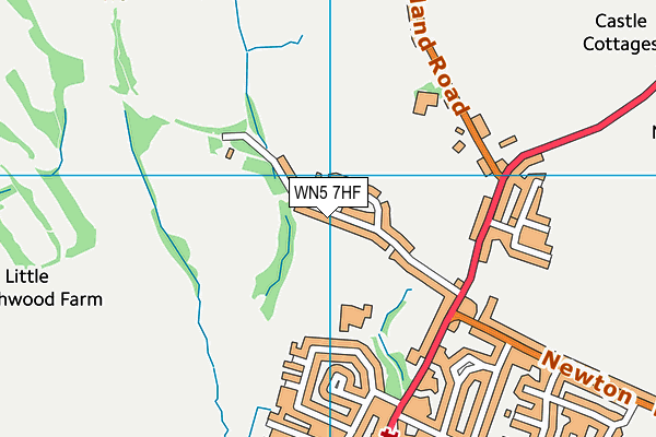 WN5 7HF map - OS VectorMap District (Ordnance Survey)