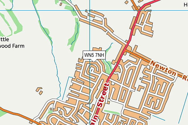 WN5 7NH map - OS VectorMap District (Ordnance Survey)