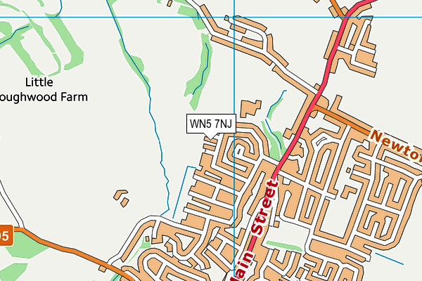WN5 7NJ map - OS VectorMap District (Ordnance Survey)