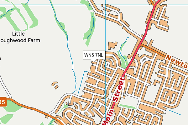 WN5 7NL map - OS VectorMap District (Ordnance Survey)