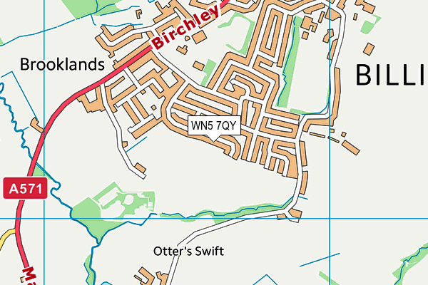 WN5 7QY map - OS VectorMap District (Ordnance Survey)