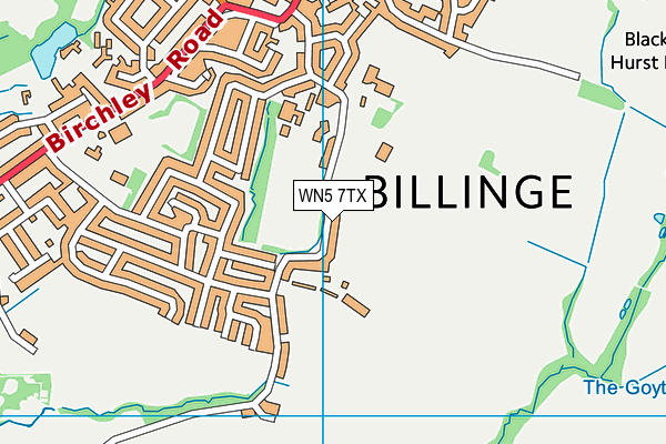 Chapel End Primary School map (WN5 7TX) - OS VectorMap District (Ordnance Survey)