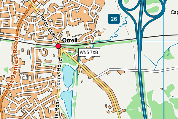 Map of ORRELL MINI TRAVEL LTD at district scale
