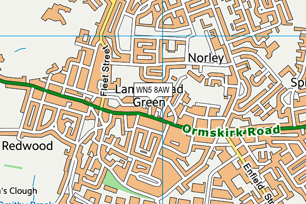 WN5 8AW map - OS VectorMap District (Ordnance Survey)