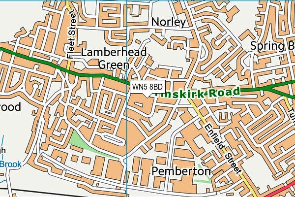 WN5 8BD map - OS VectorMap District (Ordnance Survey)