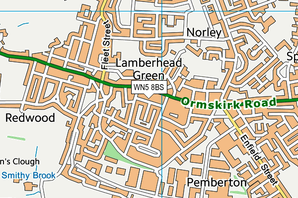 WN5 8BS map - OS VectorMap District (Ordnance Survey)