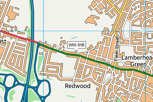 Oldham's Fold map (WN5 8HB) - OS VectorMap District (Ordnance Survey)