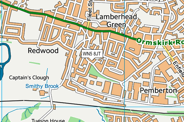 WN5 8JT map - OS VectorMap District (Ordnance Survey)